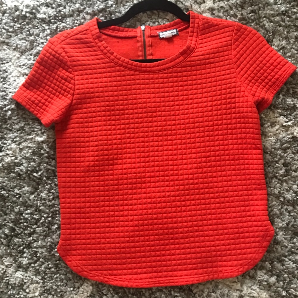 Orange quilted shirt